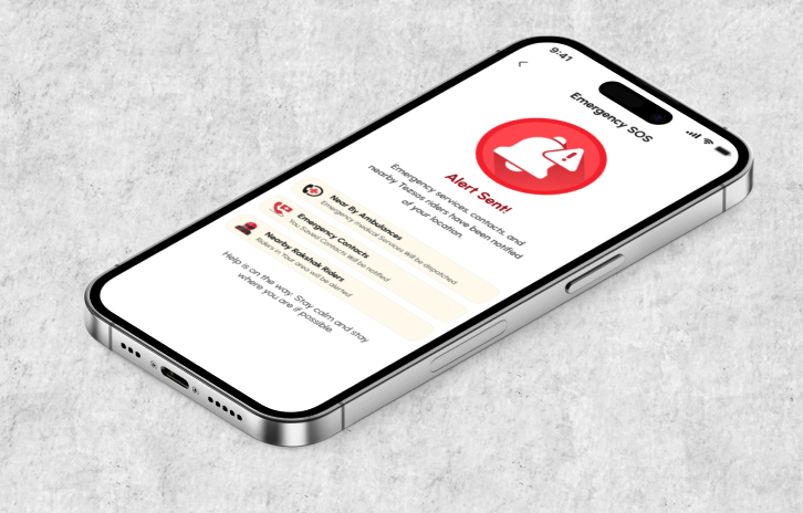 Tez Rakshak app sending an instant alert